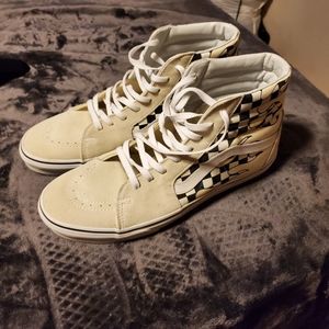Vans Sk8 Hi Checkerboard Flames Size 13